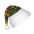thumbnail image 2 of Balery Happy Halloween Floral Pattern Santa Hat Christmas Hat Funny Christmas Hat Christmas Knitted Beanie Hat For Men Women Adult, 2 of 6