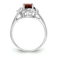 thumbnail image 2 of 14K White Gold Ring Band 2 mm Polished 7x5 Oval Gemstone Mounting, Size 6, 2 of 4