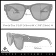thumbnail image 4 of Retro Gentlemanly Vintage Style Horn Rim Hipster Plastic Sunglasses Brown Clear - Blue, 4 of 7