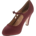 thumbnail image 2 of Chase & Chloe Womens KIMMY-21 Fashion Pumps Shoes, Burgundy Nub, 10, 2 of 4
