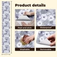 thumbnail image 5 of Peel and Stick Wallpaper Hawaiian Floral Grey White Hibiscus Flower Tropical Wall Mural 17.7in x 9.8ft Self Adhesive Removable Wall Paper Renter Friendly Wallpaper for Nursery Bedroom Cabinets, 5 of 8