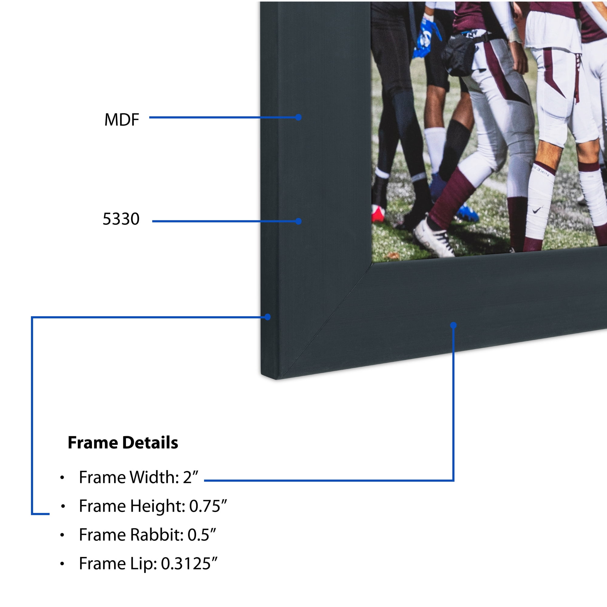 ArtToFrames 18" x 24" Other Picture Frame, 18x24 inch Multi MDF Poster Frame (WOM-5330),  Pack