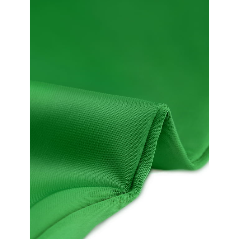 Allegra K Women's Drawstring Elastic High Rise Silky Solid Satin Pants  Green X-Small