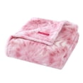 thumbnail image 2 of Betsey Johnson Fireworks Tie Dye Pink Faux Fur 60X50 Throw Blanket, 2 of 12