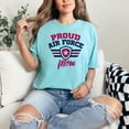 thumbnail image 2 of Proud Air Force Mom Stars and Stripes, Chalky Mint Comfort Colors T-Shirt, XL, 2 of 3
