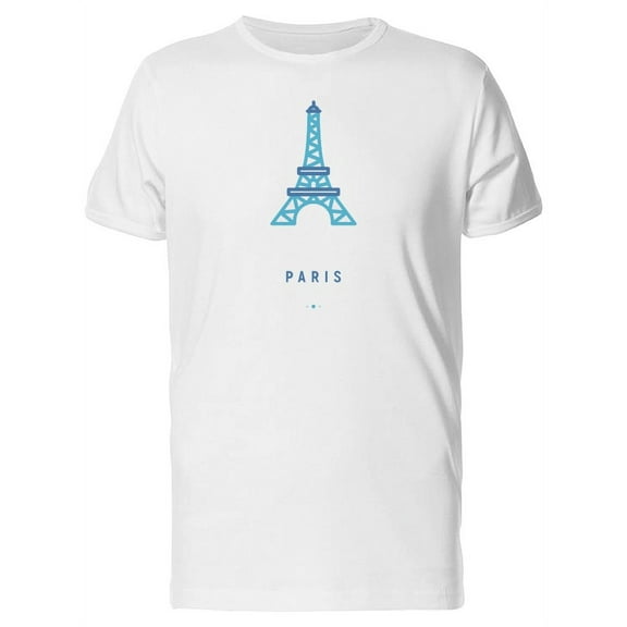 Eiffel Tower Paris Landmark T-Shirt Men -Image by Shutterstock, Male 3X-Large