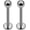 2PCS-3mm*1.2*10mm, variant on 2-6PCS 16g G23 Titanium Labret Monroe Lip Tragus Cartilage Earring Ring Stud Piercing Jewelry 6mm 8mm 10mm
