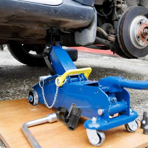 ZEPARO 1 Set Hydraulic 2 Ton Floor Jack with 2.5 Ton Handle Return Valve Swivel Front Wheels Lift Handle Oil Pump Clip Replacement Kit