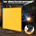thumbnail image 6 of EastVita 6 X 6 FT Vinyl Welding Screen with Frame, Flame-Resistant PVC Welding Curtain with Lockable Swivel Wheels, 6 of 8