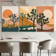 thumbnail image 4 of [2D Flat] 3pcs Frameless Decorative Canvas Print, 2D Flat Bohemian Style Wall Art Set - Joshua Tree & Cactus Abstract Desert Cactus Design for Home, Bedroom, and Living Room Décor, 2D Flat, Perfect, 4 of 4