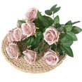 thumbnail image 3 of Homerr Artificial Rose Simulation Rose Fake Rose Artificial Rose Great Fidelity Not Withered Non-fading Easy Care Decorative Home Decoration 9 Bulbs Wedding Party, 3 of 7