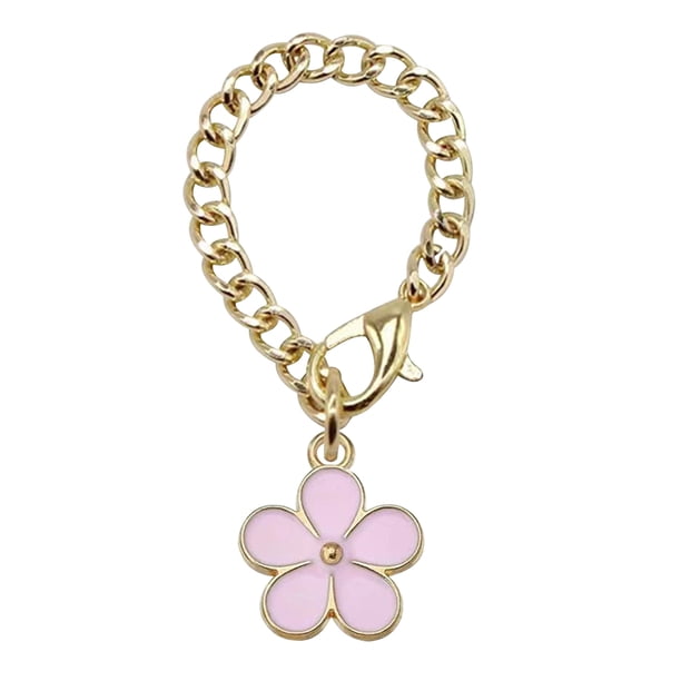Llavero Con Dijes Flores Minillavero Forma Cadena para