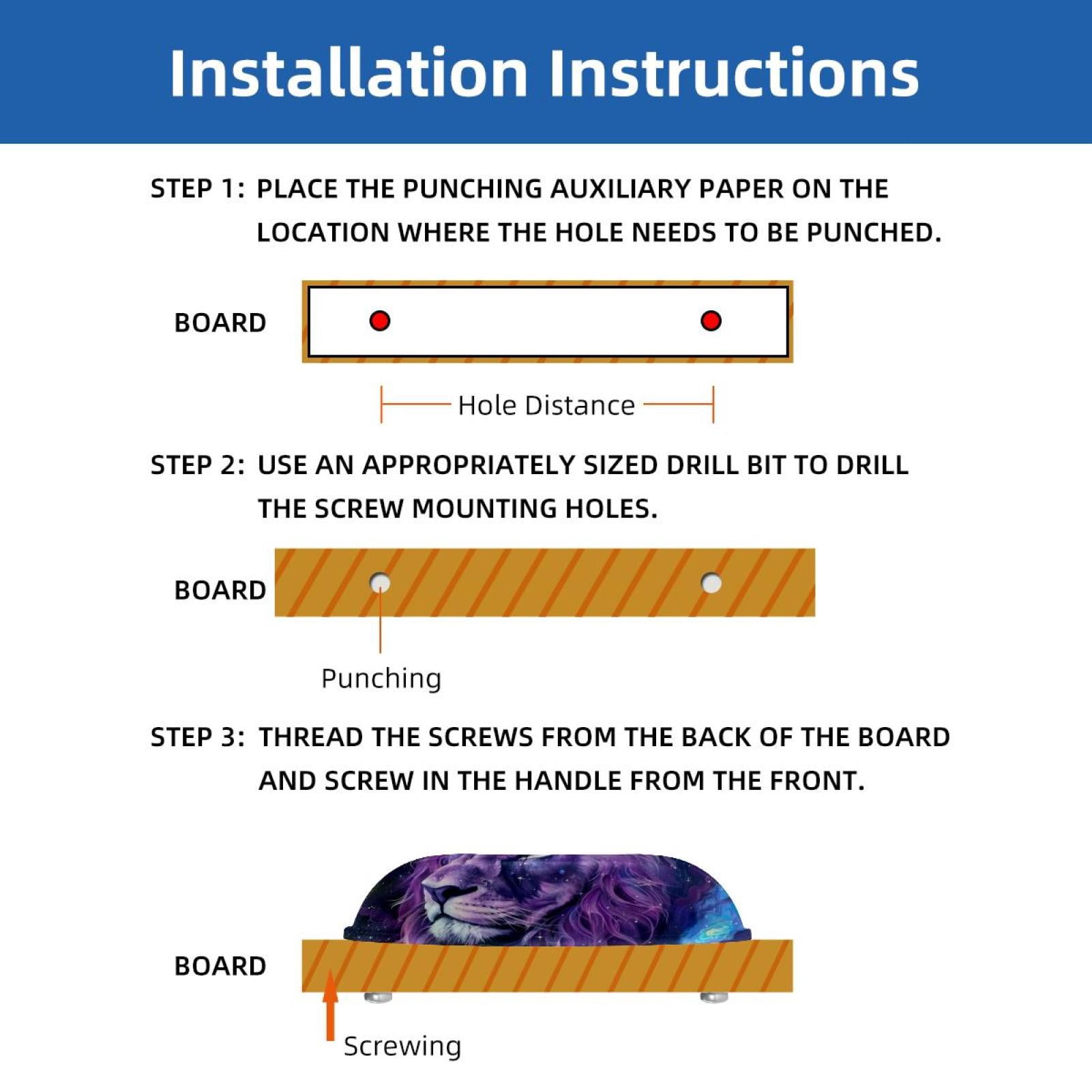 PhooArto 6 Pcs Cup Drawer Pulls, Purple Galaxy Lion Shell Shape Handles Cabinet Knobs for Dresser Cupboard Closet Wardrobe with Screws