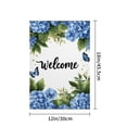 thumbnail image 4 of AMHNF Linen Garden Flag with Blue Hydrangeas and Butterflies for Spring Summer Home Outdoor Garden Yard Door Decor 12x18 inch, 4 of 5