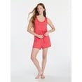 thumbnail image 3 of Joyspun Women's Cozy Lounge Collection Hacci Knit Tank Top and Shorts Pajama Set, 2-Piece, Sizes XS-3X, 3 of 6