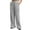 Gray, variant on WTOBBY Women's Casual Wide Leg Elastic Waist Ribbed Knit Loose Bottoms with Pockets Soft Lounge Pants for Home,Black L