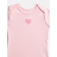 thumbnail image 5 of Wonder Nation Organic Cotton Baby Girls Short Sleeve Cotton Bodysuit, 4-Pack, Sizes 12 Months-24 Months, 5 of 5