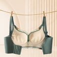 thumbnail image 5 of Gymayou Women Wireless Tank Bra Soft Nude-Feel Lace Push-Up For Small Bust Adjustable Straps Underarm Shaping Breathable Comfort Bras Green 90, 5 of 6