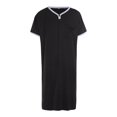 thumbnail image 3 of Men Long Sleeping Shirt Loose Solid Collar Chest Pockets Sleepwears, 3 of 3