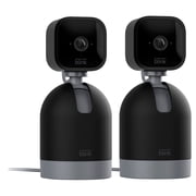 2 Pack Mini Pan-Tilt Indoor Wired 1080P Security Camera - Black