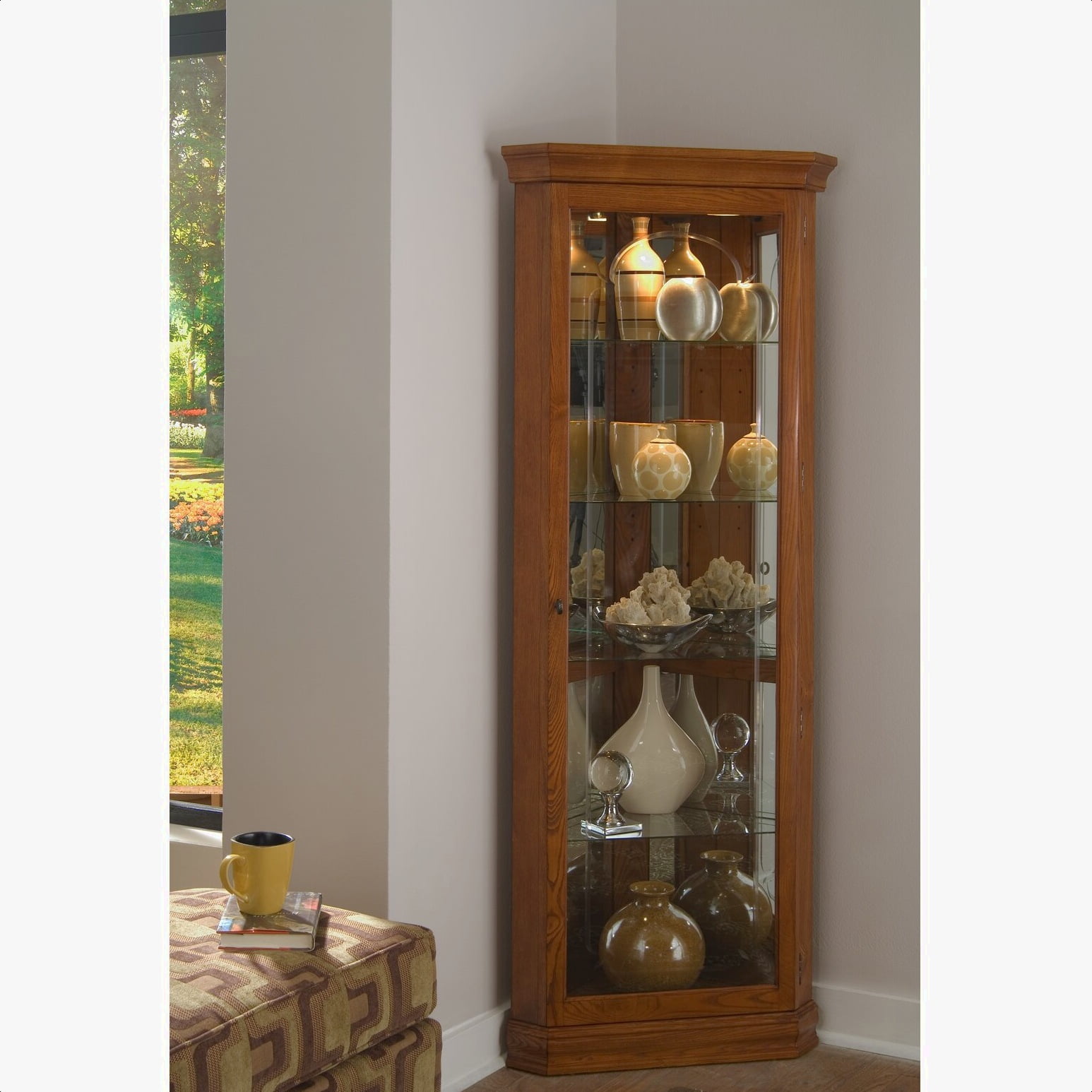 Nancy lighted curio cabinet deals