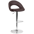 thumbnail image 2 of Flash Furniture Contemporary White Vinyl Rounded Back Adjustable Height Barstool with Chrome Base [CH-132491-WH-GG], 2 of 8