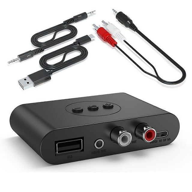 Bluetooth 5.3 Audio Receiver NFC USB U Disk RCA 3.5mm AUX USB Stereo Music Wireless Adapter for Car