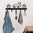 thumbnail image 3 of 1 juego de perchero de pared de metal resistente con 5 ganchos, para sombreros y llaves, para el hogar, 3 of 7