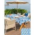 thumbnail image 5 of Outdoor Tablecloth with Umbrella Hole for Patio/Picnic/Party/Camping, Light Blue Coastal Waterproof Table Cloth Rectangle Table Cover Washable, Summer Beach Octopus Shark Ocean Starfish (60"x 120"), 5 of 8