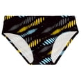 thumbnail image 2 of PEASKJP Men's Bikini Swim Briefs Quick Dry Printed Swimsuit Beach Swimwear with Drawstring (Black,XL), 2 of 4