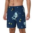 thumbnail image 2 of Fotbe Space Dinosaur Men’s Swim Trunks Quick Dry Swim Shorts Board Shorts with Mesh Lining-Large, 2 of 9