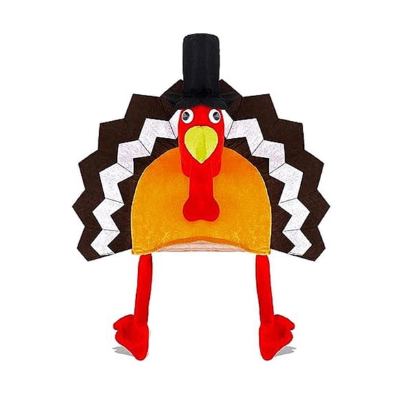 Funny Roasted Turkey Hat, Thanksgiving Costume Prop for Holiday Parties & Cosplay, Adult One Size