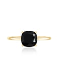 thumbnail image 5 of Rosec Jewels 1.5 CT Black Onyx Gold Solitaire Ring, December Birthstone Ring (7 MM Cushion Cut Black Onyx), 14K Yellow Gold, US 13.00, 5 of 9