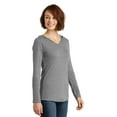 thumbnail image 4 of District Made Ladies Perfect Tri Long Sleeve Hoodie-M (Grey Frost), 4 of 6