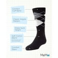 thumbnail image 3 of MeMoi Prim and Preppy Cotton Blend Argyle Socks - Boys - Male, 8-9, Black, 3 of 7