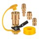 thumbnail image 1 of Accesorios de conexión rápida para vehículos recreativos,Kit de válvula adaptadora de accesorios de conexión de propano,Juego de reemplazo de adaptador de conexión rápida de, 1 of 7