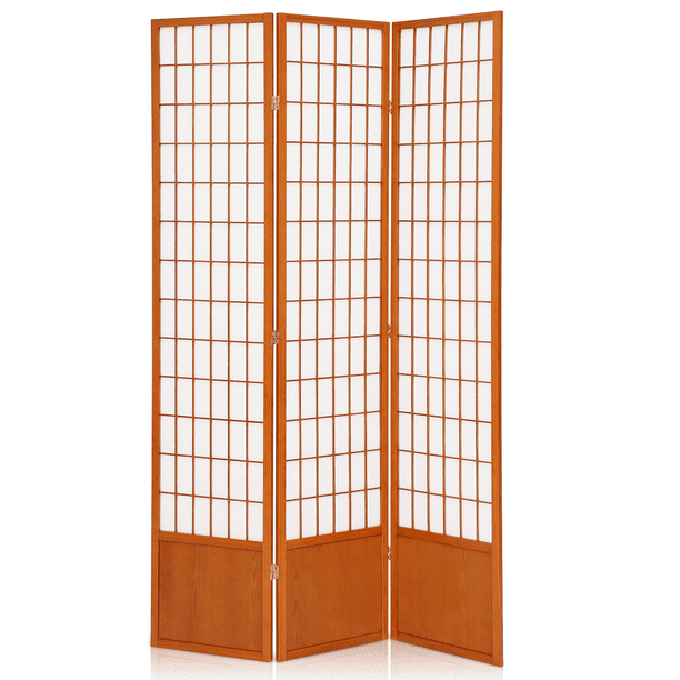 MoNiBloom 3 Panel Foldable Wood Room Divider, 6.5 ft Tall Partition