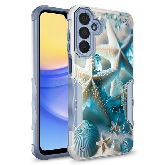 Rosebono Shcokproof Back Cover Case for Samsung Galaxy S24, Starfish