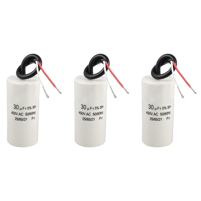 3X 2 Cable Alambrado 30uF 450VAC 50/60Hz CBB60 Condensador de Funcionamiento de Arranque del Motor