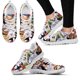 thumbnail image 1 of Zapatillas deportivas para mujer con estampado de gato, cómodas y casuales para exteriores, zapatos de diseño con flores de gato y dibujos animados, transpirables., 1 of 6