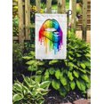 thumbnail image 2 of NUDECOR Red Beautiful Open Mouth Rainbow Color Paint Flow Lips Biting Garden Flag Decorative Flag House Banner 28x40 inch, 2 of 2