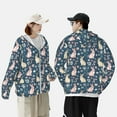 thumbnail image 4 of Vsdgher Cute Rabbit Floral Print Adult Hoodie Shirts Rash Guard for Men Women,Long Sleeve Sun Protection Fishing Shirts for Athletic Running Swim-X-Large, 4 of 7
