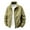Khaki, variant on MELDVDIB Mens Zip-Up Jacket Solid Color Stand Collar Coat Tops Fall Winter Long Sleeve Hiking Running Light Weight Outwear with Pocket Army Green 2XL