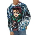 thumbnail image 2 of Demon Slayer Mens Active Sweatshirts Cozy Hoodie 3d Graphic Sweater Casual Winter Clothes Tops Coat Medium, 2 of 7