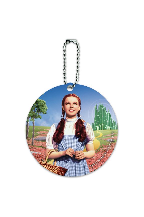 Wizard of Oz Dorothy Character Round Luggage ID Tag Card Suitcase Carry-On