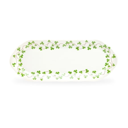 Grace Teaware Shamrock 15.75" Fine Porcelain Oval Serving Tray