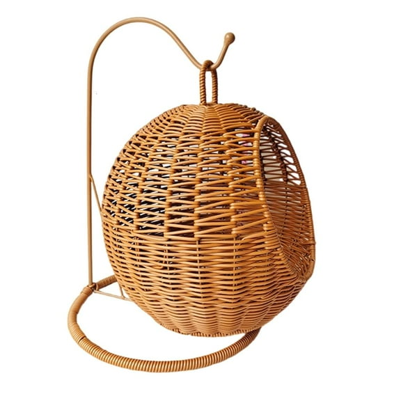 hejhncii Cats Hanging Basket Rattan Imitation Resting Bed Swing Bed House Cats Sleep Bed