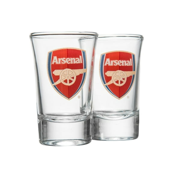 Arsenal Shot Glasses, Licensed Arsenal FC Product (Two Shot Glasses)