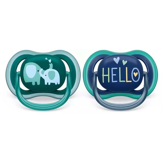 Philips Avent Chupon Ultra Air Hello / Elephant Blue +18m 2pz