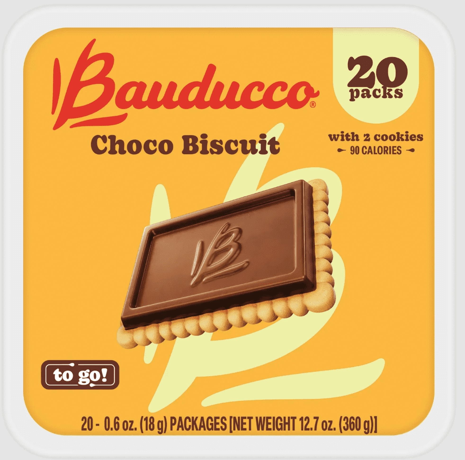 Bauducco Choco Biscuit Cookies with Chocolate Filling, 20 pack